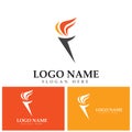 torch icon. Vector image for logos  websites  applications and thematic design. Royalty Free Stock Photo