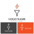 torch icon. Vector image for logos  websites  applications and thematic design. Royalty Free Stock Photo