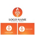 torch icon. Vector image for logos  websites  applications and thematic design. Royalty Free Stock Photo