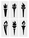 Torch icons set