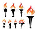 Torch icons set