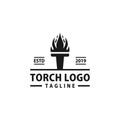 Torch logo design inspiration Royalty Free Stock Photo