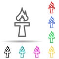 torch multi color style icon. Simple thin line, outline  of web icons for ui and ux, website or mobile application Royalty Free Stock Photo