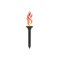 Torch vector icon illustration design template