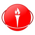 Torch vector illustration, Red icon