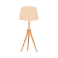 Torchere. Floor lamp. Home interior and creativity. Vector illustration. Royalty Free Stock Photo