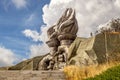 Torches in Buzludzha communist monument Royalty Free Stock Photo