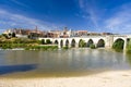 Tordesillas with medieval bridge Royalty Free Stock Photo