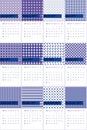Torea bay and scampi colored geometric patterns calendar 2016