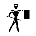 Toreador - matador icon, vector illustration, black sign on isolated background