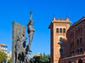 Toreador statue and bullfighting arena - Madrid Spain