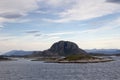 Torghatten Mountain on Torget Island, Norway Royalty Free Stock Photo