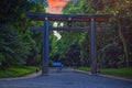 Tori Gate in Yoyogi Park Royalty Free Stock Photo