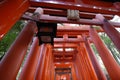 Tori gates temple Kyoto Japan Royalty Free Stock Photo