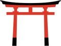 Torii Gate Front View Royalty Free Stock Photo