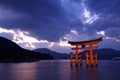 Torii gate at Miyajima, Japan Royalty Free Stock Photo