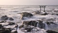 Torii Gate on the sea Royalty Free Stock Photo