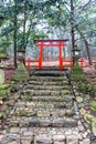 Torii gate at the Wakamiya Shrine in Nara Royalty Free Stock Photo