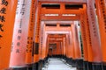 Torii Gates . Fushimi Inari Shrine Fushimi Inari Taisha . Kyoto . Japan
