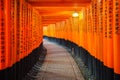 Torii gates in Fushimi Inari Shrine, Kyoto, Japan Royalty Free Stock Photo