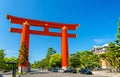 Torii of Heian Shrine in Kyoto Royalty Free Stock Photo