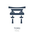 torii icon in trendy design style. torii icon isolated on white background. torii vector icon simple and modern flat symbol for Royalty Free Stock Photo