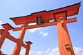 Torii at the Itsukushima Shrine Royalty Free Stock Photo