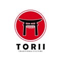 torii logo japanese culture symbol vector illustration design, tori logo design