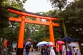 Torii at the temple grounds A Japanese gate religious architecture