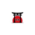 Torii traditional Japanese gate icon vector graphics Royalty Free Stock Photo