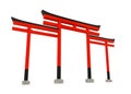 Torii Traditional Japanese Gate Isolated