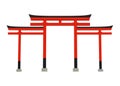 Torii Traditional Japanese Gate Isolated