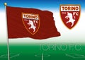 TORINO, ITALY, YEAR 2017 - Serie A football championship, 2017 flag of the Torino team