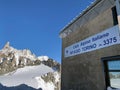 Torino hut in the Mont Blanc massif, above the town of Courmayeur, Italy