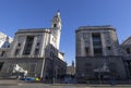 View of Po and Dora Fountains near San Carlo Square in the center of Torino (Turin), Italy