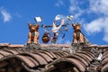 Toritos de Pucara - Peruvian symbol on the house rooftop