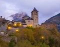 Torla Church in Pyrenees Ordesa Valley at Aragon Huesca Spain