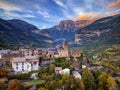 Torla-Ordesa and the Ordesa & Monte Perdido National Park in pyrenees Spain Royalty Free Stock Photo