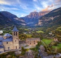 Torla-Ordesa and the Ordesa & Monte Perdido National Park in pyrenees Spain Royalty Free Stock Photo