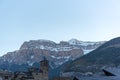 Torla town in Ordesa National pakr in the spanish pyrenees Royalty Free Stock Photo