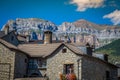 Torla town in Ordesa National pakr in the spanish pyrenees.