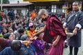 Bhutanese people receive Torma after Puja , Bhutan Royalty Free Stock Photo