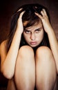 Tormented woman Royalty Free Stock Photo