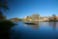 Tormes river with castle Royalty Free Stock Photo