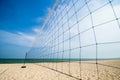 Torn beach volleyball net