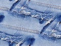 Torn jeans texture - seamless background Royalty Free Stock Photo