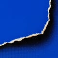 Torn Blue Paper with Black Edges and Grid Texture Royalty Free Stock Photo