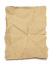 Torn brown crumpled paper