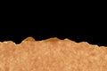 Torn Cardboard Border on Black Royalty Free Stock Photo