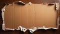 Torn Cardboard Document with Ripped Edge and Copy Space Royalty Free Stock Photo
